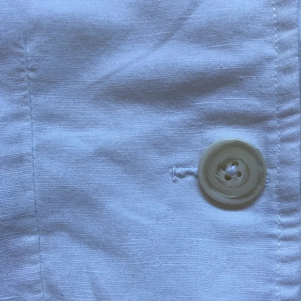 🔥4/$20 Bitten White Linen Blazer - Picture 7 of 16